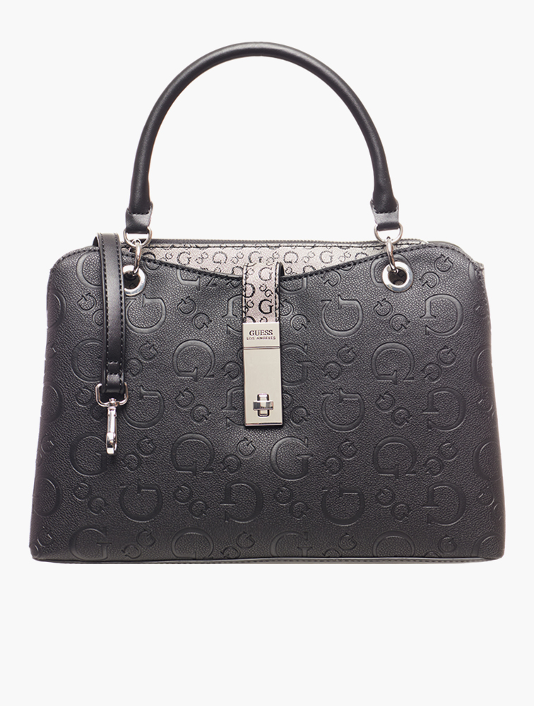 MyRunway | Shop GUESS Black Multi Walger Satchel Bag for Women